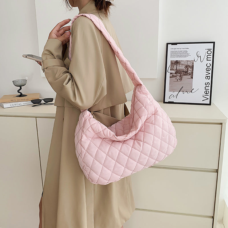 Crossbody Bag With Stitching Design Commuting Casual Shopping Handbags