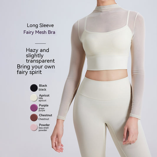 Mesh Yoga Long Sleeve Workout Top